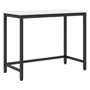 vidaXL bord Hvid 100 x 50 x 77 cm Ingeni&oslash;rtr&aelig; og st&aring;l