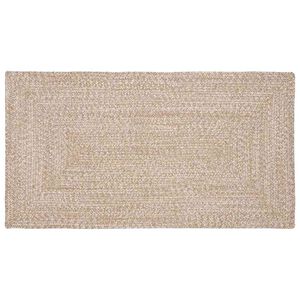 vidaXL Omr&aring;de t&aelig;ppe Natur og hvid 60 x 110 cm Jute