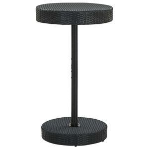 vidaXL havebord 60,5x106 cm polyrattan sort