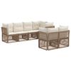 vidaXL Havesofa S&aelig;t 7 stk. 7-Antal s&aelig;der Beige polyrattan