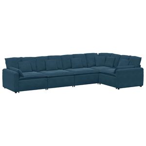 vidaXL modulsofa med hynder fl&oslash;jl bl&aring;