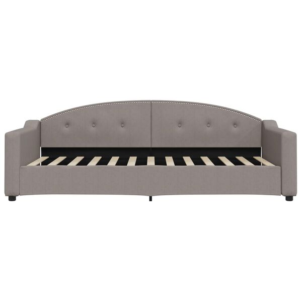 vidaXL daybed med madras 90x200 cm stof gr&aring;brun