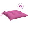 vidaXL stolehynder 4 stk. 50x50x7 cm oxfordstof pink