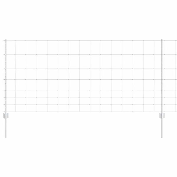 vidaXL Hegn med post S&oslash;lv 1 x 25 m St&aring;l