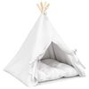 vidaXL K&aelig;ledyrstepee med pude Hvid 60 x 60 x 70 cm Polyester