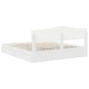 vidaXL Opbevaringsseng med skuffe Hvid 180 x 200 cm Konstrueret tr&aelig;