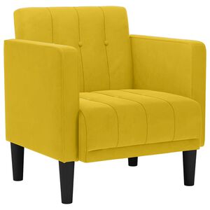 vidaXL sofastol med arml&aelig;n 53 cm fl&oslash;jl gul