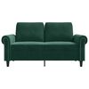 vidaXL 2-personers sofa 120 cm fløjl mørkegrøn