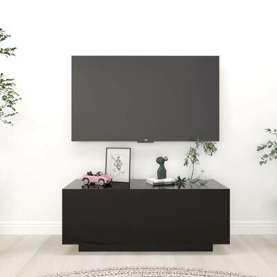 vidaXL tv-bord 100x35x40 cm konstrueret træ sort