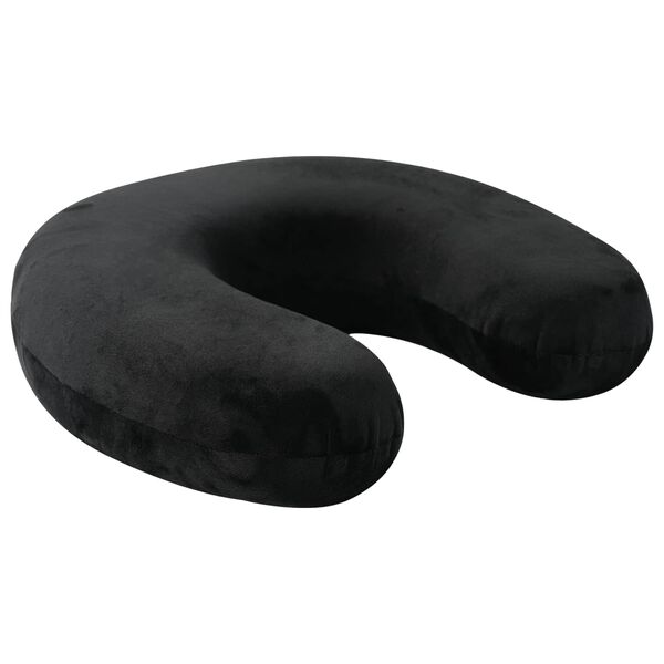 vidaXL Hovedpude med pude Sort 27 x 27 x 8 cm Fl&oslash;jl