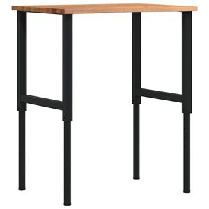 vidaXL arbejdsb&aelig;nk 80x60x(71,5-98) cm massivt egetr&aelig;