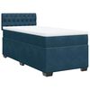vidaXL kontinentalseng med madras 90x190 cm fl&oslash;jl m&oslash;rkebl&aring;