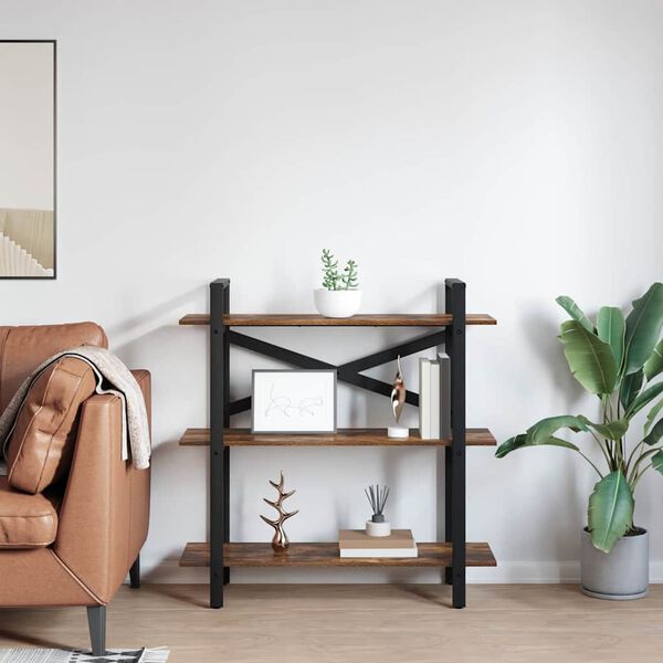 vidaXL Bogreol R&oslash;get eg 100 x 33,5 x 102 cm Konstrueret tr&aelig;