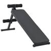 vidaXL Sit Up b&aelig;nk Sort 124 x 33,5 x 55 cm Pulverlakeret st&aring;l