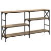 vidaXL Konsolbord Artisan Egetr&aelig; 150 x 29 x 76,5 cm Konstrueret tr&aelig;