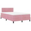 vidaXL LED Box Spring Bed med hovedg&aelig;rde Lyser&oslash;d 120 x 190 cm Fl&oslash;jl