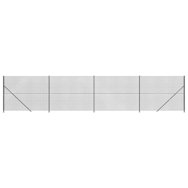 vidaXL trådhegn med flange 1,6x10 m antracitgrå
