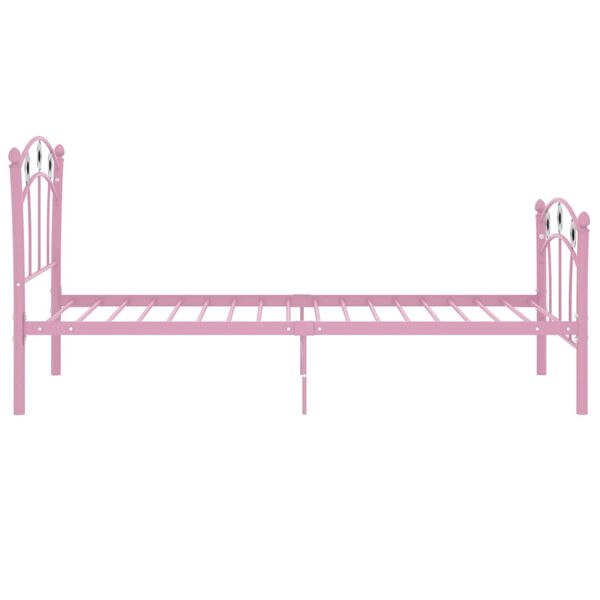 vidaXL sengestel 90x200 fodbolddesign metal pink