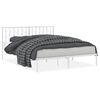 vidaXL sengeramme med sengegavl 160x200 cm metal hvid