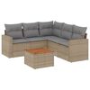 vidaXL sofas&aelig;t til haven 6 dele med hynder polyrattan beige