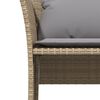 vidaXL havestol med fodskammel polyrattan beige