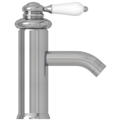 vidaXL vandhane til badeværelseshåndvask 130x180 mm sølvfarvet