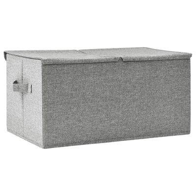 vidaXL opbevaringskasse 50x30x25 cm stof grå
