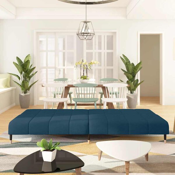 vidaXL 2-personers sovesofa fl&oslash;jl bl&aring;