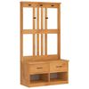 vidaXL Hall tr&aelig; SANDNES 87x40x159,5 cm massivt fyrretr&aelig;