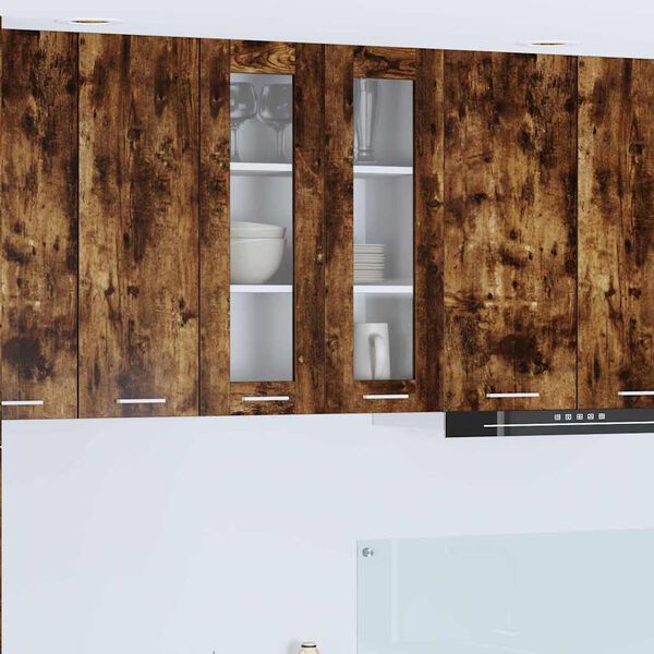 vidaXL H&aelig;ngeskab med d&oslash;r R&oslash;get eg 60 x 31 x 80 cm Konstrueret tr&aelig;