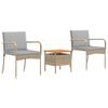 vidaXL Have s&aelig;t Beige polyrattan