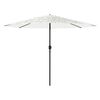 vidaXL parasol med stålstang 324x324x247 cm hvid