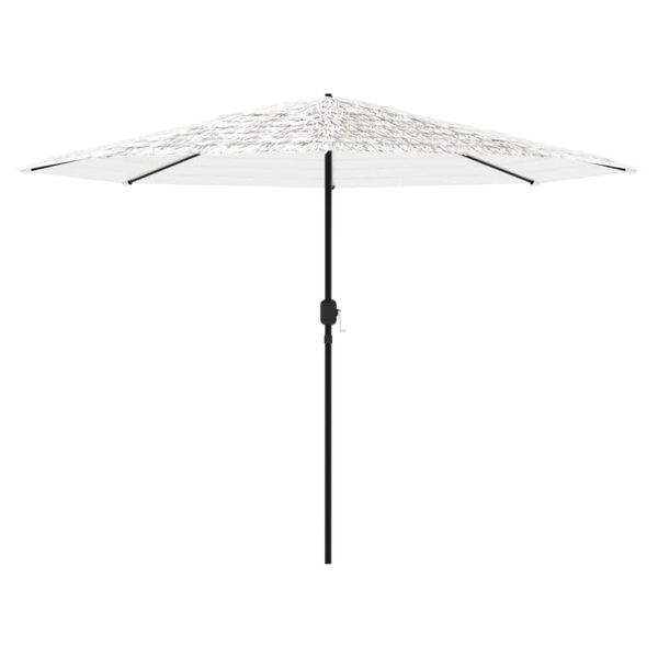 vidaXL parasol med stålstang 324x324x247 cm hvid