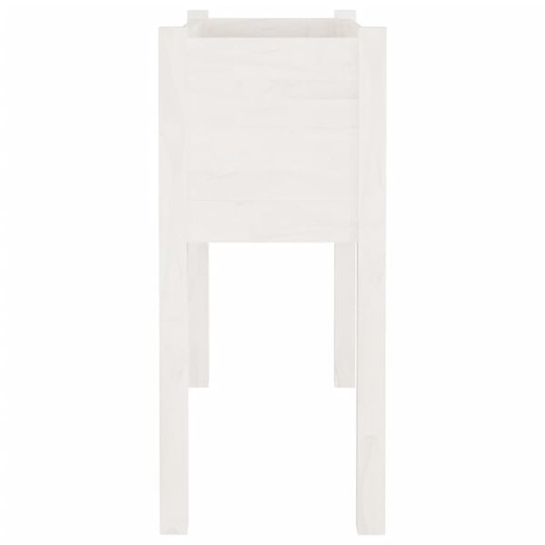 vidaXL plantekasse 70x31x70 cm massivt fyrretr&aelig; hvid