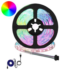 vidaXL LED Strip 2 pcs Sort og Gennemsigtig 2500 mm Kobber og plastik