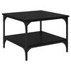 vidaXL Sofabord Sort eg 55 x 55 x 40 cm Konstrueret tr&aelig;