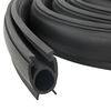 vidaXL Garage D&oslash;r T&aelig;tning Sort 41 x 33 mm 2,5 m PVC