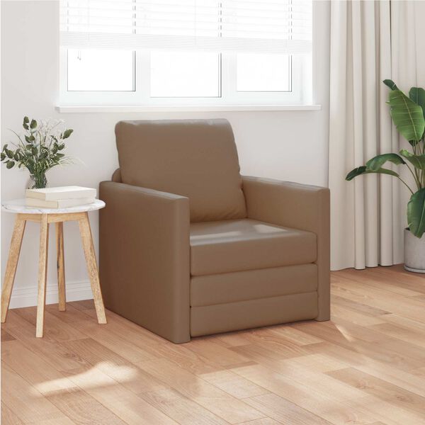 vidaXL Sovesofa 60cm Cappuccino Kunstl&aelig;der