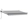 vidaXL Elektrisk Utr&aelig;kkelig Markise Anthracit og hvid 3 x 2 m