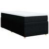 vidaXL kontinentalseng med madras 90x200 cm stof sort