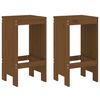 vidaXL barstole 2 stk. 40x36x75 cm massivt fyrretr&aelig; gyldenbrun