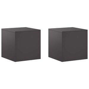 vidaXL Planteholder 2 pcs Sort 40 x 40 x 40 cm St&aring;l