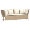 vidaXL havesofa med hynder polyrattan beige