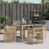 vidaXL havestole 4 stk. med hynder polyrattan blandet beige