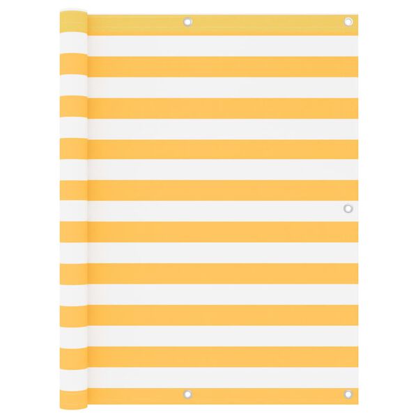 vidaXL altanafsk&aelig;rmning 120x300 cm oxfordstof hvid og gul