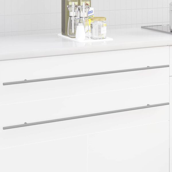 vidaXL Skab H&aring;ndtag 12 pcs S&oslash;lv 900 mm Rustfrit st&aring;l