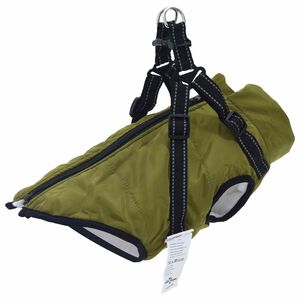 vidaXL Hundejakke Army Gr&oslash;n L28 Fleece og polyester