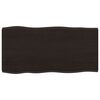 vidaXL bordplade 80x40x2 cm naturlig kant behandlet egetr&aelig; m&oslash;rkebrun