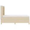 vidaXL Box spring seng med madras Creme 140 x 200 cm Stof