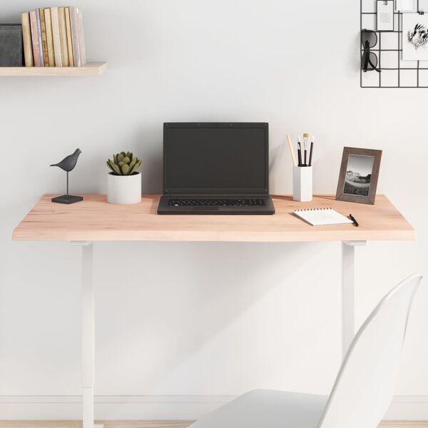 vidaXL bordplade 100x50x2 cm ubehandlet massivt egetr&aelig;